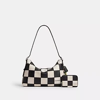 Zip Around Wallet Checkerboard Upcrafted Leather