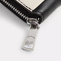 Zip Around Wallet Checkerboard Upcrafted Leather