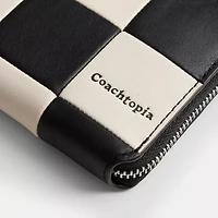 Zip Around Wallet Checkerboard Upcrafted Leather