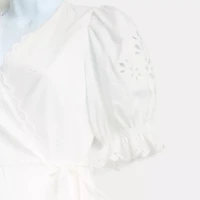 Restored Broderie Anglaise Wrap Dress
