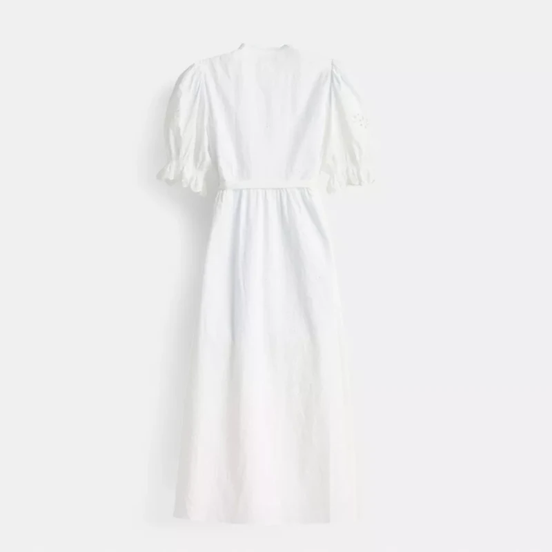 Restored Broderie Anglaise Wrap Dress