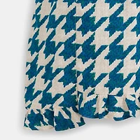 Restored Printed Mid Length Ruffle Dress