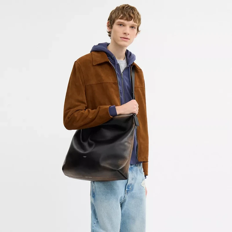 Mott Messenger Bag In Loved Leather