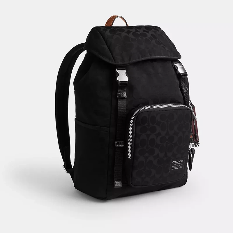 Logan Backpack In Signature Nylon With Charms