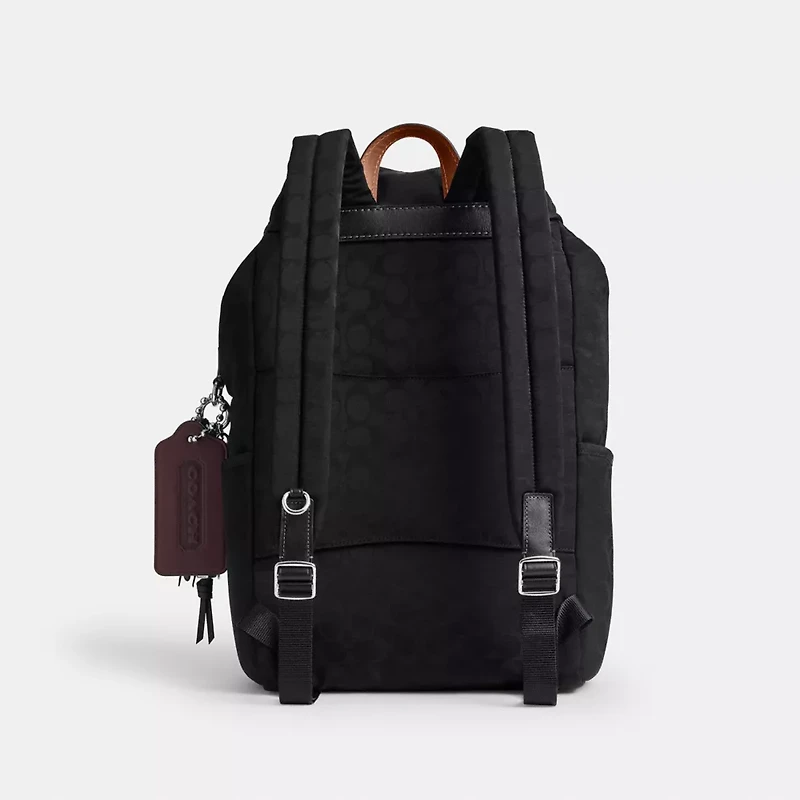 Logan Backpack In Signature Nylon With Charms