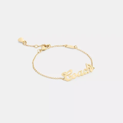 Coach Script Nameplate Bracelet
