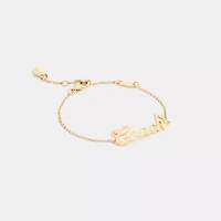 Coach Script Nameplate Bracelet