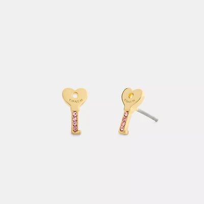 Pavé Key Stud Earrings