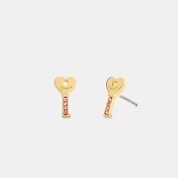 Pavé Key Stud Earrings
