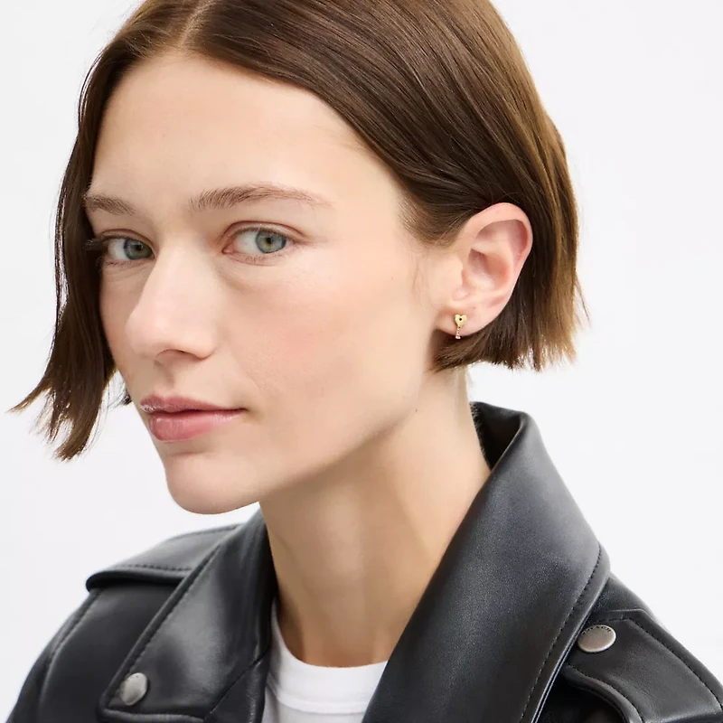 Pavé Key Stud Earrings