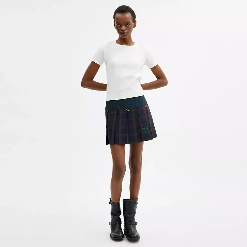 Coach | Brain Dead Mini Plaid Pleated Skirt