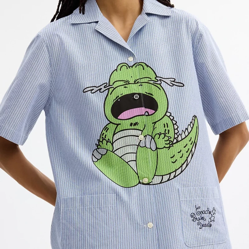 Coach | Brain Dead Darby Dino Short Sleeve Button Up Shirt
