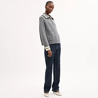Heritage C Quarter Zip Knit Polo