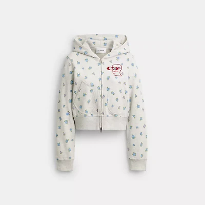 Coach | Brain Dead Shrunken Floral Print Hoodie