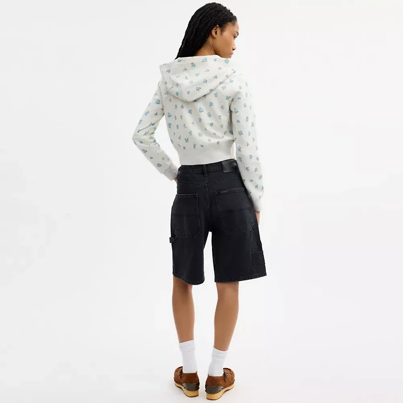 Coach | Brain Dead Shrunken Floral Print Hoodie