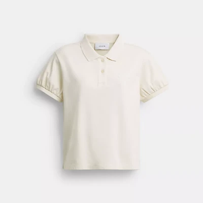 Coach Script Shrunken Polo Organic Cotton