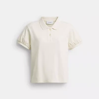 Coach Script Shrunken Polo Organic Cotton
