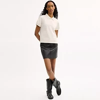 Coach Script Shrunken Polo Organic Cotton
