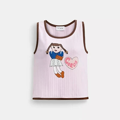 Coach | Brain Dead Graphic Pointelle Tank Top