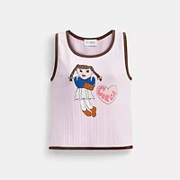 Coach | Brain Dead Graphic Pointelle Tank Top