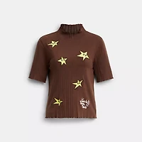 Coach | Brain Dead Graphic Pointelle Mockneck Top