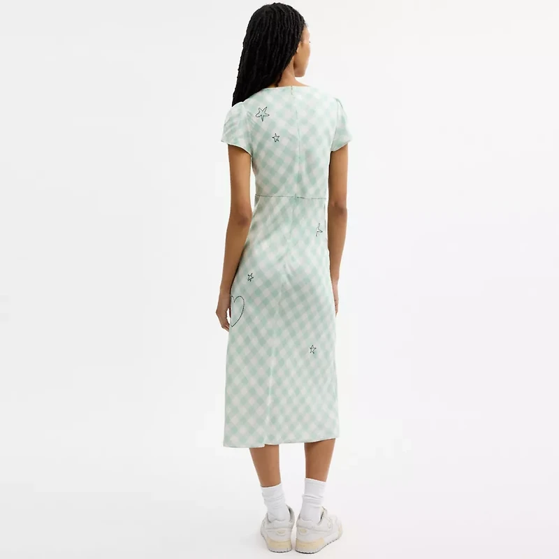 Coach | Brain Dead Embroidered Gingham Dress