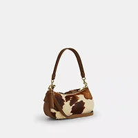 Ashton Shoulder Bag In Haircalf With Cow Print