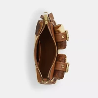 Ashton Shoulder Bag In Haircalf With Cow Print