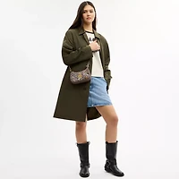 Teri Mini Crossbody Bag In Signature Jacquard With Floral Embroidery