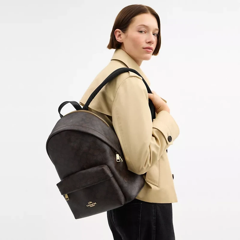 Taylor Small Backpack Signature Canvas