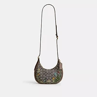Emily Shoulder Bag In Signature Jacquard With Floral Embroidery
