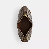 Emily Shoulder Bag In Signature Jacquard With Floral Embroidery