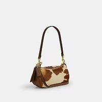 Ashton Mini Shoulder Bag In Haircalf With Cow Print