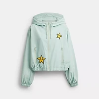 Coach | Brain Dead Star Cropped Windbreaker In Recycled Polyamide