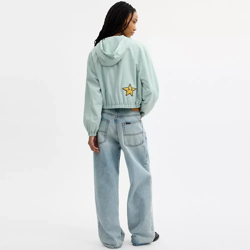 Coach | Brain Dead Star Cropped Windbreaker In Recycled Polyamide