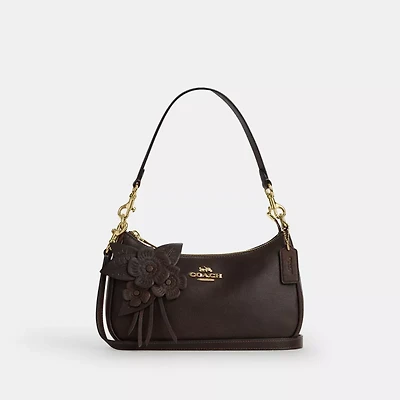 Teri Shoulder Bag With Floral Applique