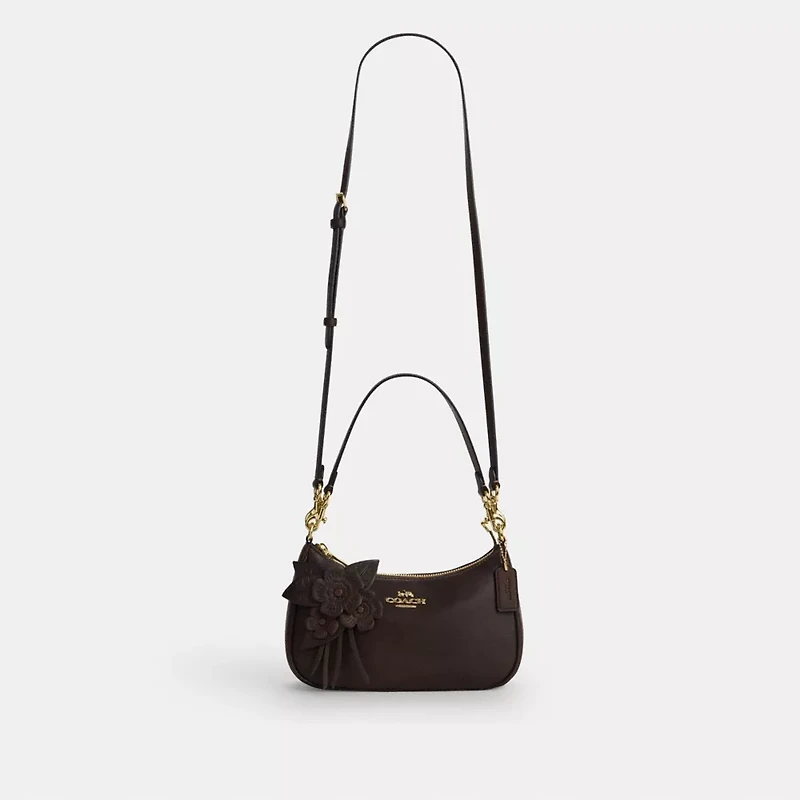 Teri Shoulder Bag With Floral Applique