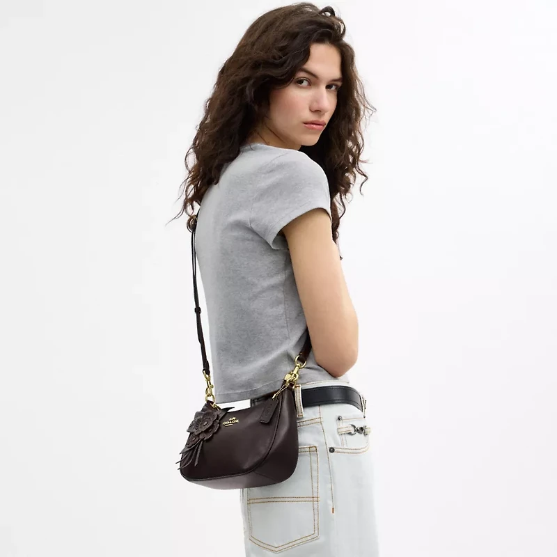 Teri Shoulder Bag With Floral Applique