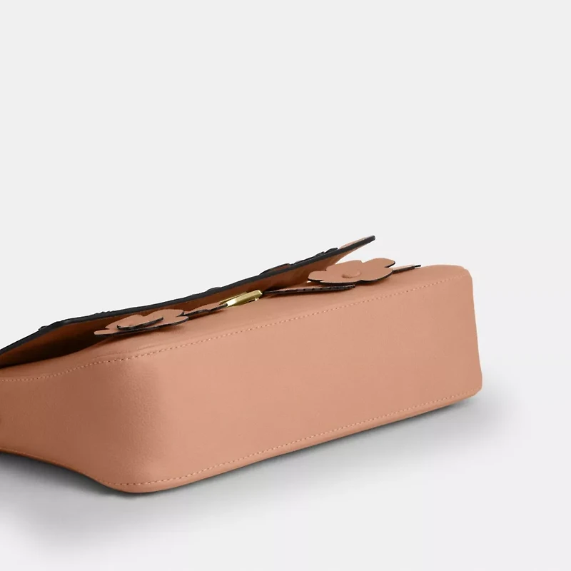 Etta Small Flap Shoulder Bag With Floral Applique