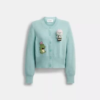 Coach | Brain Dead Plush Character Cardigan Organic Cotton