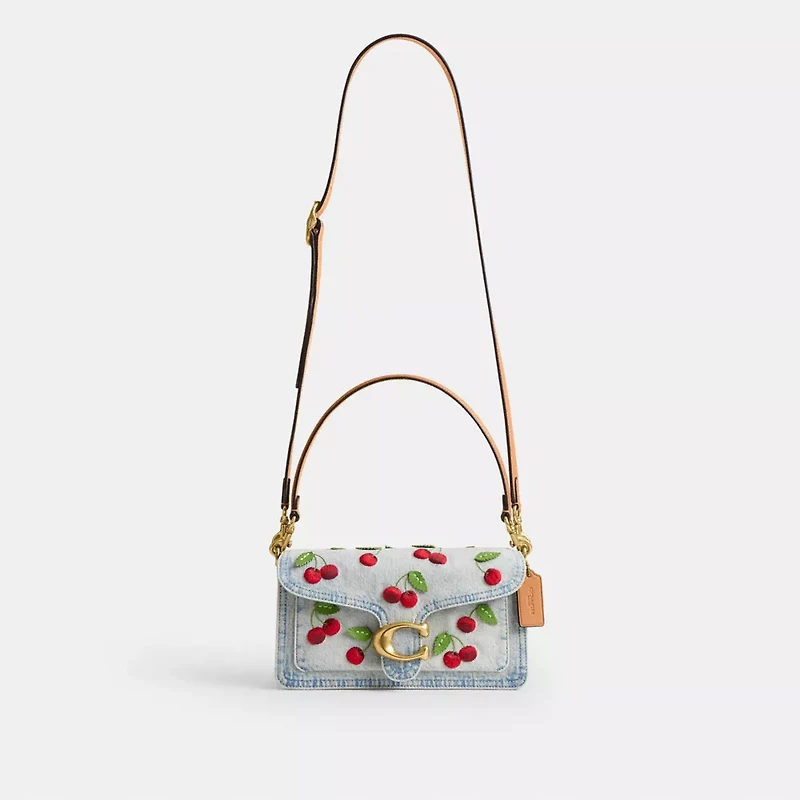 Tabby Shoulder Bag 26 With Cherry Embroidery
