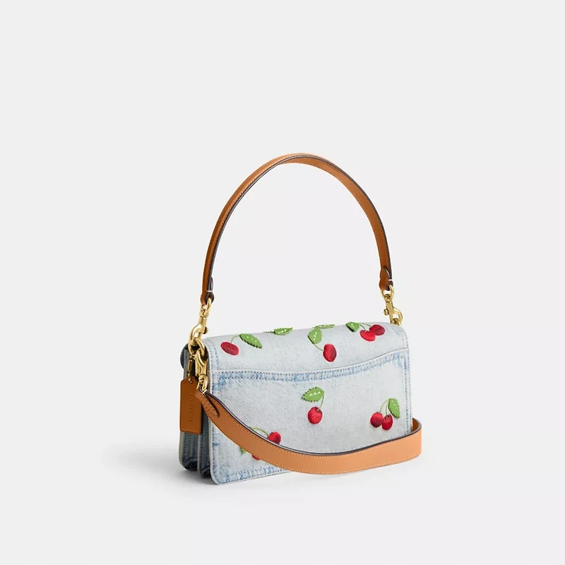 Tabby Shoulder Bag 26 With Cherry Embroidery