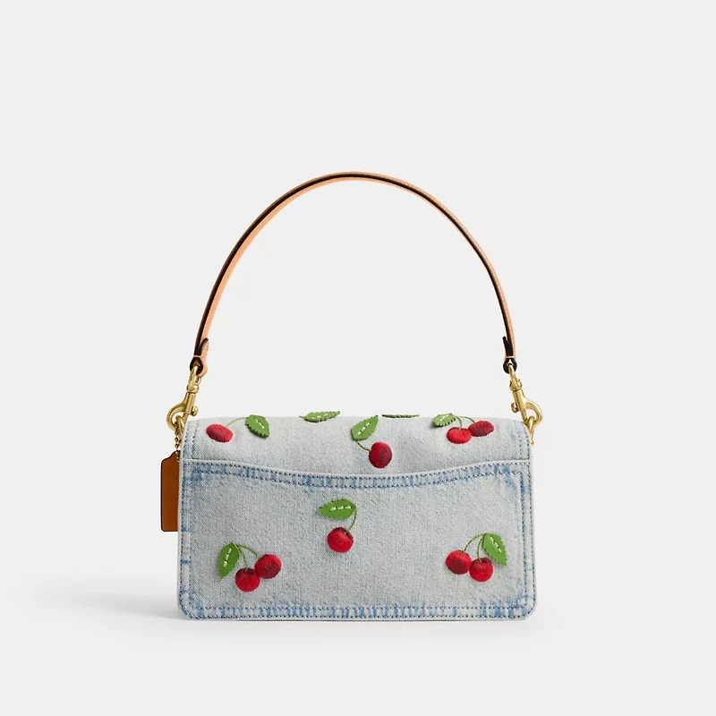 Tabby Shoulder Bag 26 With Cherry Embroidery
