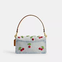 Tabby Shoulder Bag 26 With Cherry Embroidery