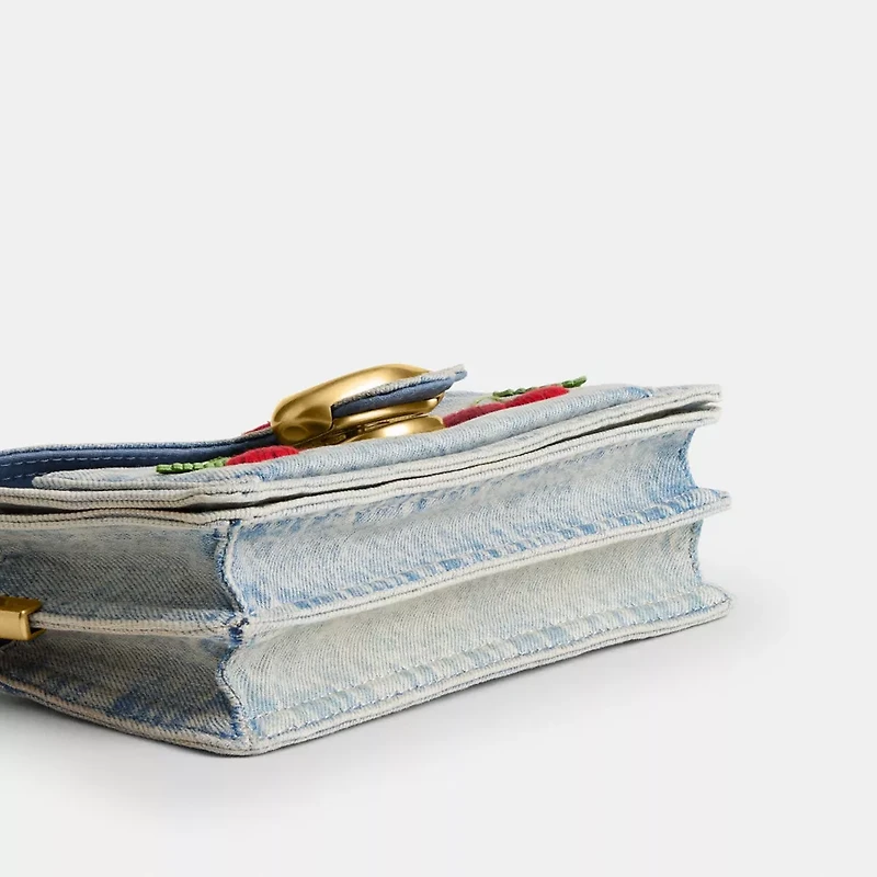 Tabby Shoulder Bag 20 With Cherry Embroidery