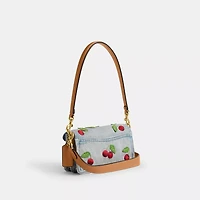 Tabby Shoulder Bag 20 With Cherry Embroidery