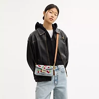 Tabby Shoulder Bag 20 With Cherry Embroidery