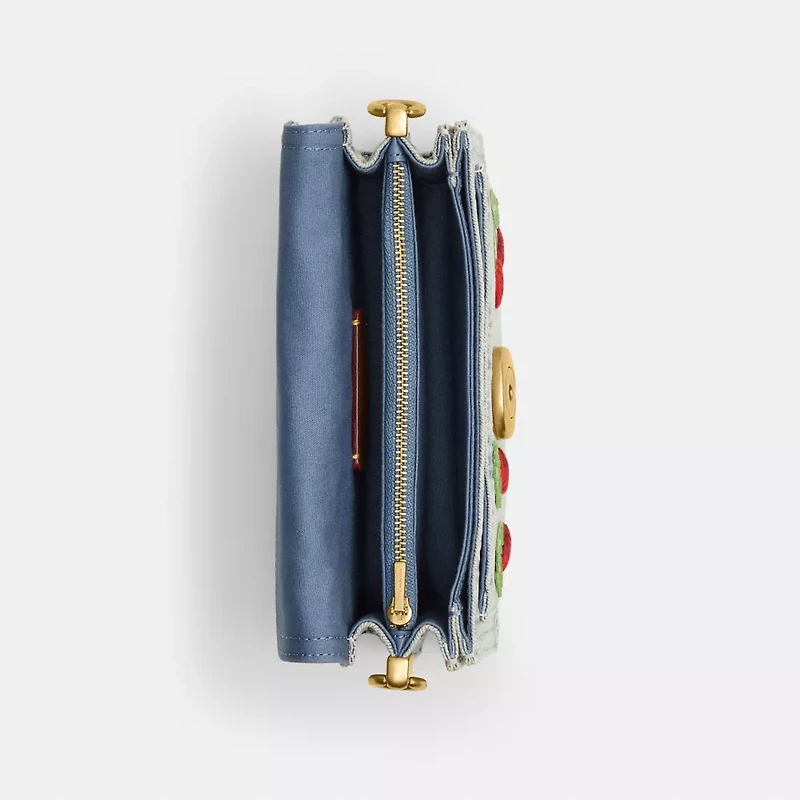 Tabby Shoulder Bag 20 With Cherry Embroidery