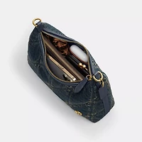 Juliet Shoulder Bag 25 In Regenerative Cotton Denim With Quilting