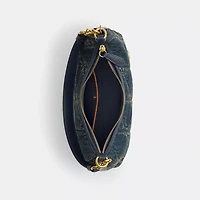 Juliet Shoulder Bag 25 In Regenerative Cotton Denim With Quilting